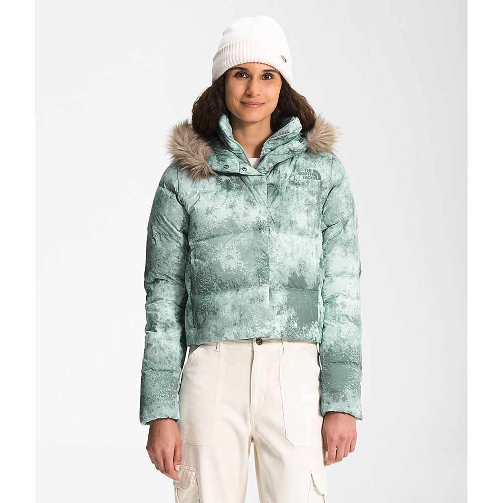 The North Face Fleece Womens Australia - The North Face Printed New Dealio Green (ZIL-609724)